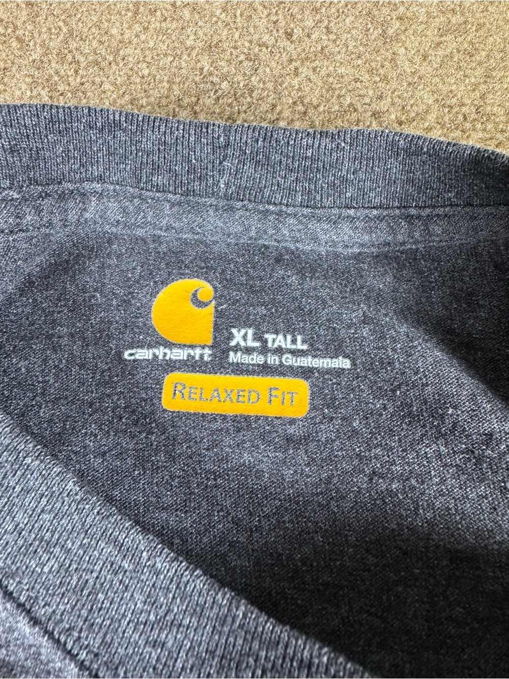 Carhartt Shirt Mens XL Tall Heather Grey Long Sleeve‎ Since 1889 Logo Tee XLT - Picture 4 of 13